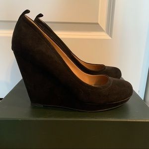 Call it spring faux suede wedge heels